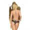 Трусики-бразиліана Penthouse Mermaid Fantasy S/M Black, мереживо, низька посадка, ремінці, бантики