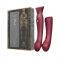 Смартвібратор 3в1 Zalo — Queen Set Wine Red, пульсівна перлина та вакуум, кристал Swarovski