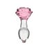 Скляна анальна пробка Pillow Talk Rosy Luxurious Glass Anal Plug, ⌀3,3 см, віброкуля в подарунок