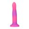Фалоімітатор, що світиться в темряві, ADDICTION Rave 8″, Glow in the Dark Dildo Pink Purple, 20,3 см