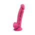 Фалоімітатор SilexD Johnny Pink Glow in the dark, двошаровий, силікон+Silexpan, діаметр 3,5см
