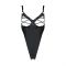 Боді з екошкіри Passion CELINE BODY 4XL/5XL black, з доступом, відкритий