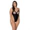 Боді з екошкіри Passion CELINE BODY 6XL/7XL black, з доступом, відкритий