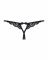 Мереживні танги з двома отворами Obsessive 831-THC-1 crotchless thong S/M, чорні, бантики