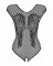 Бодістокінг із великої сітки з мереживом Obsessive B112 teddy S/M/L, чорний, з доступом