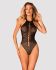 Бодістокінг з великими осередками та відкритою спиною Obsessive B119 teddy S/M/L, халтер