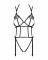 Боді зі стреп із доступом Obsessive Badossa crotchless teddy S/M, чорний