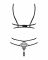 Еротичний комплект зі стреп Obsessive Badossa 2-pcs set L/XL, чорний, з доступом