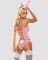 Еротичний костюм зайчика Obsessive Bunny suit 4 pcs costume pink S/M, рожевий, топ з підв’язками
