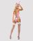 Еротичний костюм зайчика Obsessive Bunny suit 4 pcs costume pink S/M, рожевий, топ з підв’язками