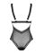 Мереживне боді з декольте Obsessive Estiqua teddy M/L, чорне, широкі лямки