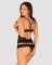 Напівпрозорий набір з прикрасами Obsessive Ivannes top & thong L/XL, чорний, топ та танга