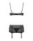 Еротичний костюм покоївки Obsessive Maidme set 5pcs S/M, бюстгальтер, пояс з фартухом, панчохи