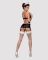 Еротичний костюм покоївки Obsessive Maidme set 5pcs S/M, бюстгальтер, пояс з фартухом, панчохи
