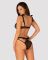 Напівпрозорий еротичний комплект Obsessive Obsessivia 2-pcs set black S/M, бюстгальтер та трусики