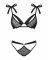 Напівпрозорий еротичний комплект Obsessive Obsessivia 2-pcs set black S/M, бюстгальтер та трусики