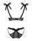 Напівпрозорий еротичний комплект Obsessive Obsessivia 2-pcs set black L/XL, бюстгальтер та трусики
