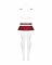 Еротичний костюм школярки з мініспідницею Obsessive Schooly 5pcs costume S/M, біло-червоний