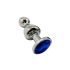 Металева анальна пробка Wooomy Lollypop Double Ball Metal Plug Blue S, діаметр 2,8см, довжина 8,5см