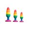 Силіконова анальна пробка Wooomy Hiperloo Silicone Rainbow Plug L, діаметр 3,9 см, довжина 13,1 см