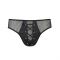 Чоловічі труси зі шнурівкою Passion 035 SLIP RICHARD L/XL Black, екошкіра, сітка