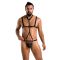Комплект чоловічої білизни зі стреп Passion 039 SET ANDREW L/XL Black, стринги, шлейки
