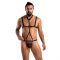 Комплект чоловічої білизни зі стреп Passion 039 SET ANDREW XXL/XXXL Black, стринги, шлейки