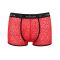 Чоловічі прозорі боксери Passion 046 SHORT PARKER S/M Red, сітка, під леопард