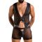 Комплект чоловічої білизни на шнурівці Passion 053 SET WILLIAM L/XL Black, жилет, боксери
