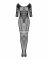 Сітчастий бодістокінг з імітацією підв’язок Obsessive Bodystocking G329 S/M/L, black, з доступом