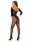 Сітчастий бодістокінг з імітацією підв’язок Obsessive Bodystocking G329 S/M/L, black, з доступом