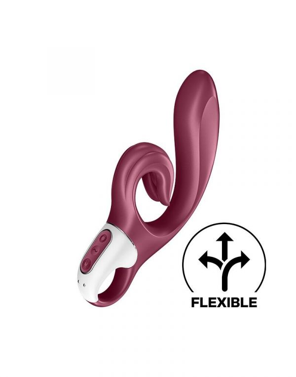 Вібратор-кролик Satisfyer Love Me Red, гнучкий, відросток з потрійним кінчиком