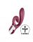 Вібратор-кролик Satisfyer Love Me Red, гнучкий, відросток з потрійним кінчиком