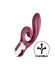 Вібратор-кролик Satisfyer Love Me Red, гнучкий, відросток з потрійним кінчиком