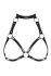 Портупея на груди Obsessive A740 harness black O/S, штучна шкіра