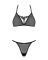 Напівпрозорий комплект Obsessive Celia Noir 2-pcs set M/L, бюстгальтер, стрінги