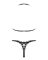 Напівпрозорий комплект Obsessive Celia Noir 2-pcs set M/L, бюстгальтер, стрінги