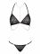 Комплект із ланцюжками Obsessive Pantheria 2-pcs set black S/M, бюстгальтер, трусики