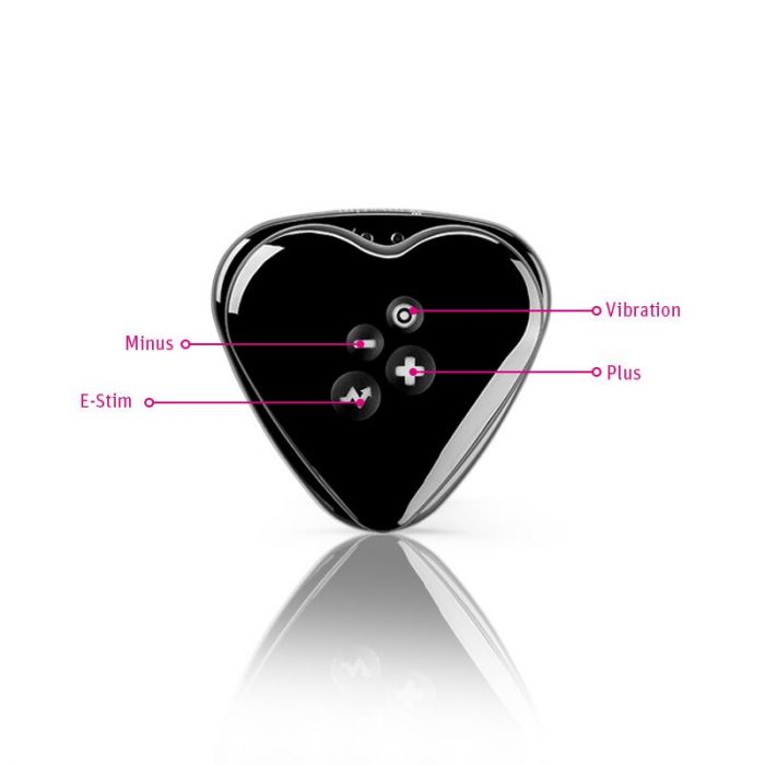 Вібратор для клітора з електростимуляцією Mystim Heart's Desire Black Edition