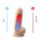 Фалоімітатор з вібрацією SilexD Norman Vibro Flesh (Model 1 size 8,5") + LRS, діаметр 5 см