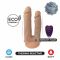 Подвійний фалоімітатор з вібрацією SilexD Double Gusto Vibro Flesh (Model 1 size 8" & 7") + LRS, діаметр 4,5 см та 3,7 см