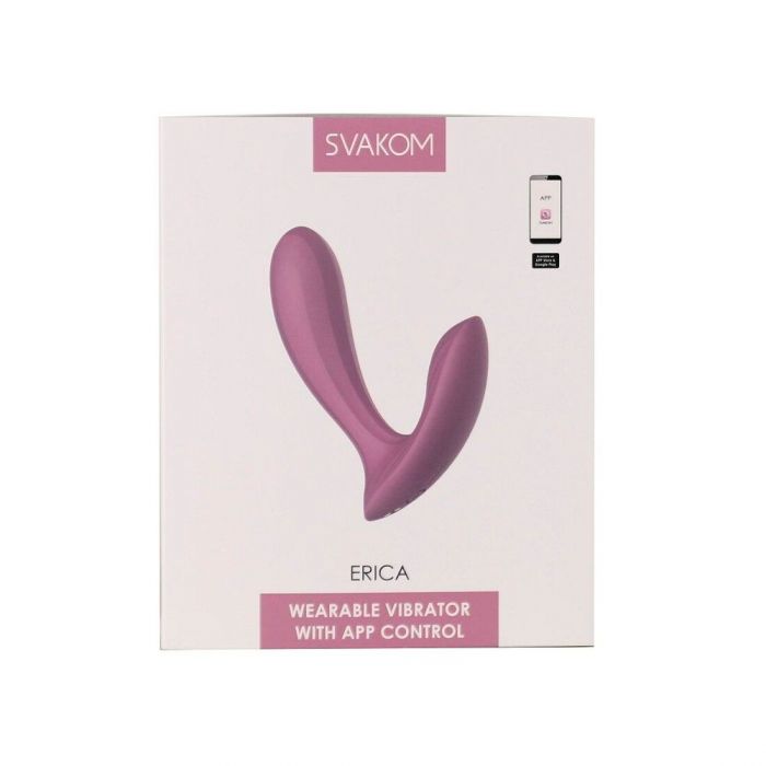 Смарт-вібратор у трусики Svakom Erica Romantic Rose, дуже гнучкий, 2 мотори