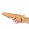 Фалоімітатор ADDICTION Dual Density Silicone Dildo Caramel 8″, присоска, діаметр 4,3 см, віброкуля