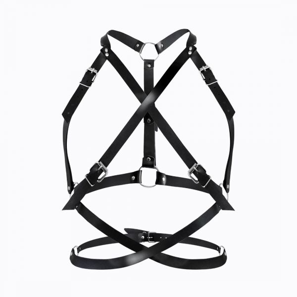 Портупея жіноча Art of Sex - Agnessa Leather harness, Чорний XS-M
