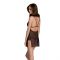 Сорочка Passion DELIENA CHEMISE S/M black, стрінги із заниженою талією