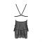 Сорочка Passion DELIENA CHEMISE XXL/XXXL black, стрінги із заниженою талією