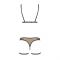 Еротичний комплект спідньої білизни Passion GABI SET XXL/XXXL beige, трусики з гартерами