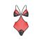 Напівпрозоре боді з мереживом Passion PEONIA BODY S/M red