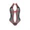 Сітчасте боді з мереживом на грудях Passion SATARA BODY S/M red