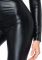 Комбінезон з екошкіри Leg Avenue Wetlook Catsuit M, Black, блискавка спереду, з мокрим ефектом